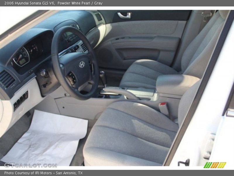 Powder White Pearl / Gray 2006 Hyundai Sonata GLS V6