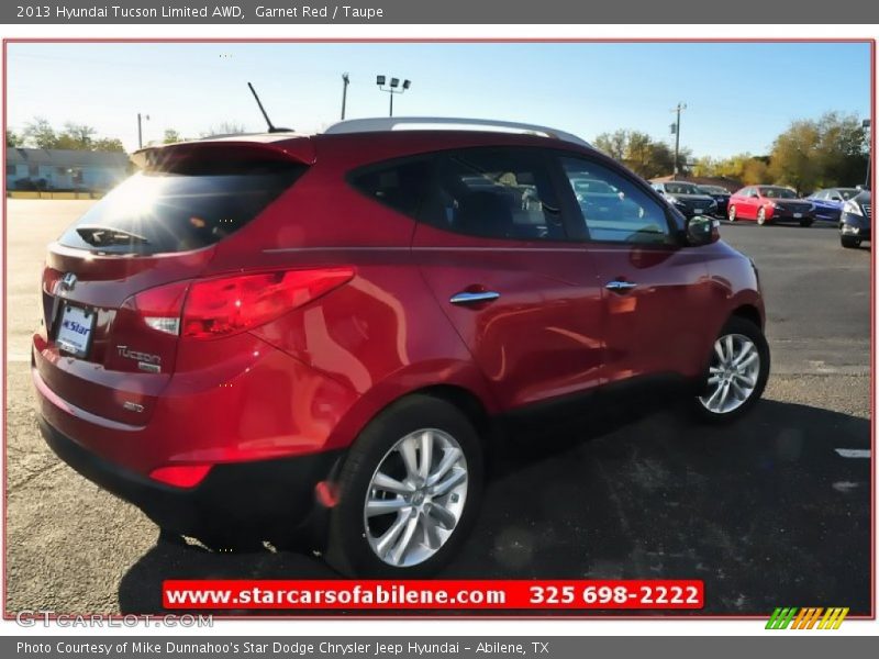 Garnet Red / Taupe 2013 Hyundai Tucson Limited AWD