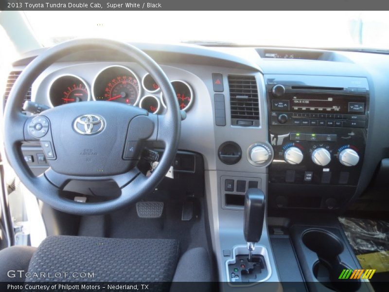 Super White / Black 2013 Toyota Tundra Double Cab
