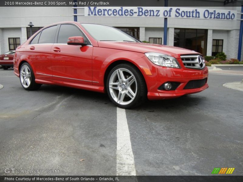 Mars Red / Grey/Black 2010 Mercedes-Benz C 300 Sport