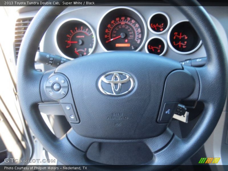 Super White / Black 2013 Toyota Tundra Double Cab