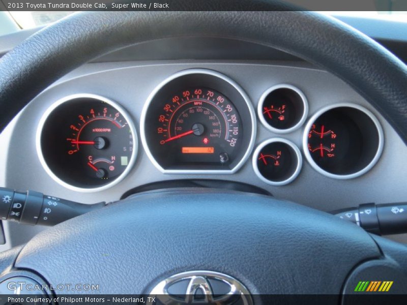 Super White / Black 2013 Toyota Tundra Double Cab