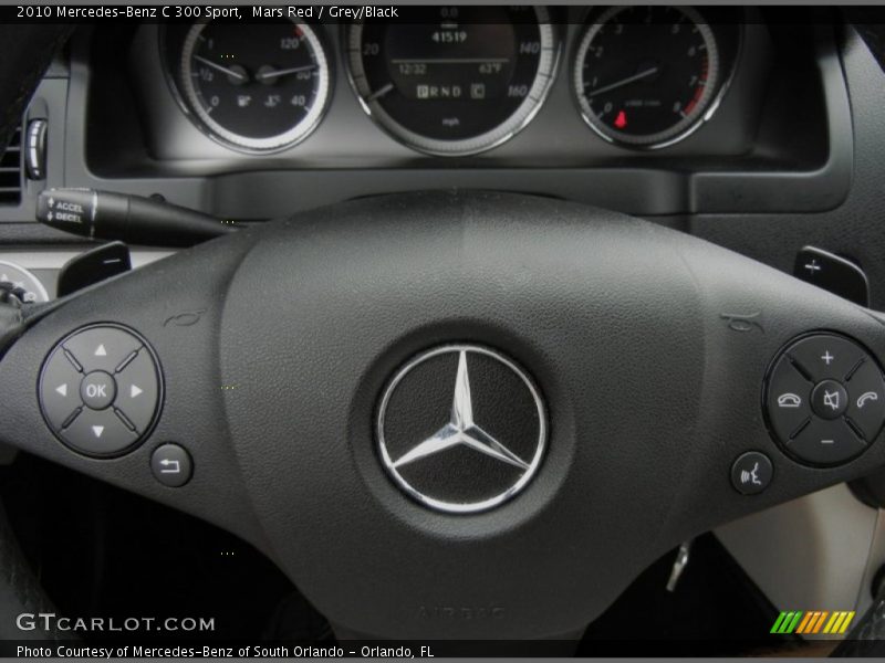 Mars Red / Grey/Black 2010 Mercedes-Benz C 300 Sport