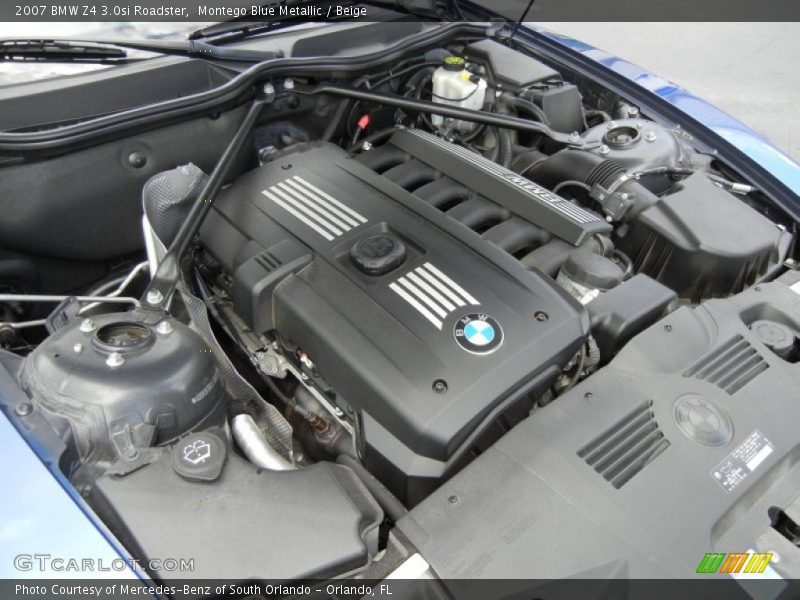 Montego Blue Metallic / Beige 2007 BMW Z4 3.0si Roadster