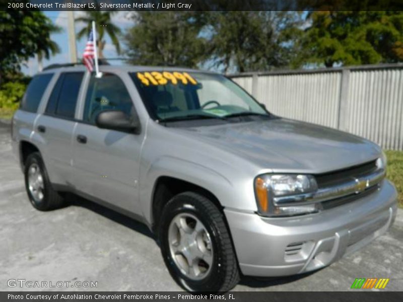 Silverstone Metallic / Light Gray 2008 Chevrolet TrailBlazer LS