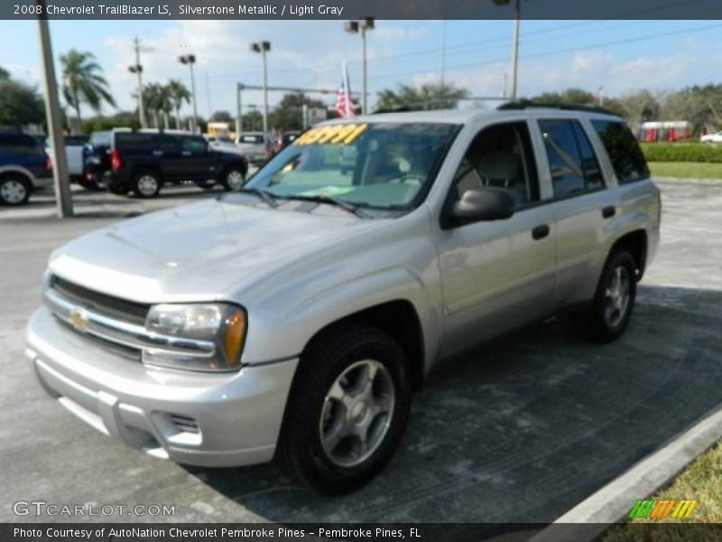 Silverstone Metallic / Light Gray 2008 Chevrolet TrailBlazer LS