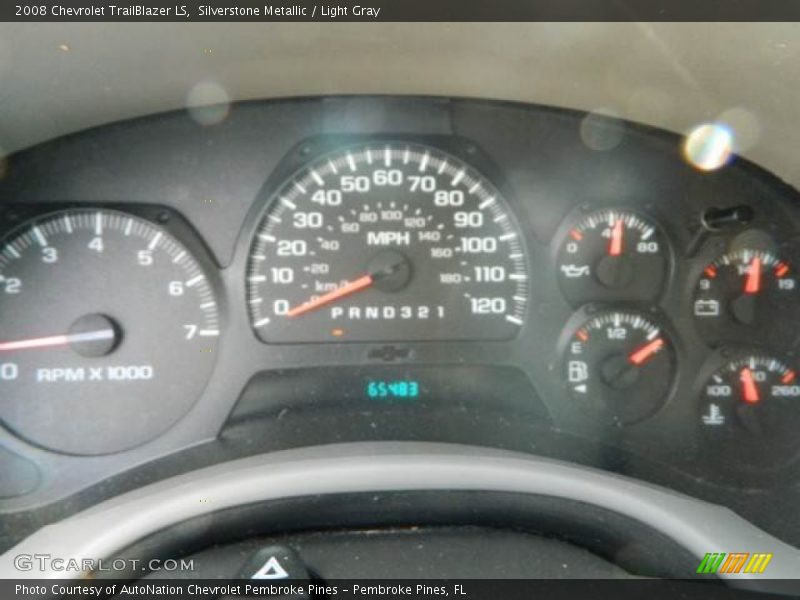 Silverstone Metallic / Light Gray 2008 Chevrolet TrailBlazer LS