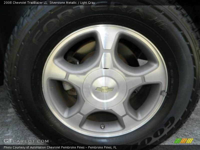 Silverstone Metallic / Light Gray 2008 Chevrolet TrailBlazer LS