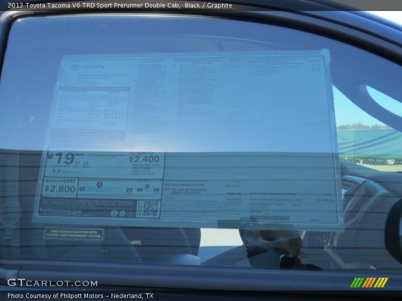 Black / Graphite 2013 Toyota Tacoma V6 TRD Sport Prerunner Double Cab