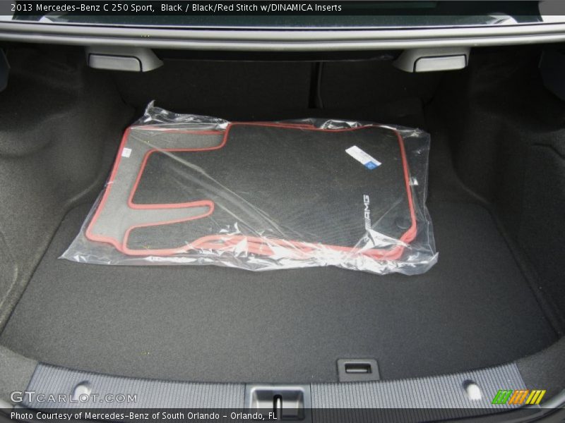 Black / Black/Red Stitch w/DINAMICA Inserts 2013 Mercedes-Benz C 250 Sport