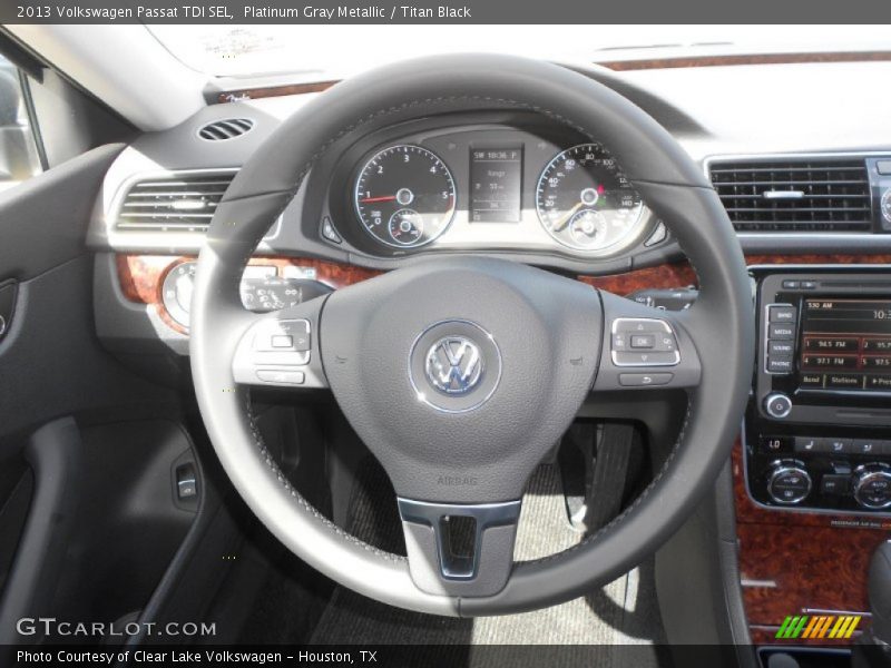 Platinum Gray Metallic / Titan Black 2013 Volkswagen Passat TDI SEL