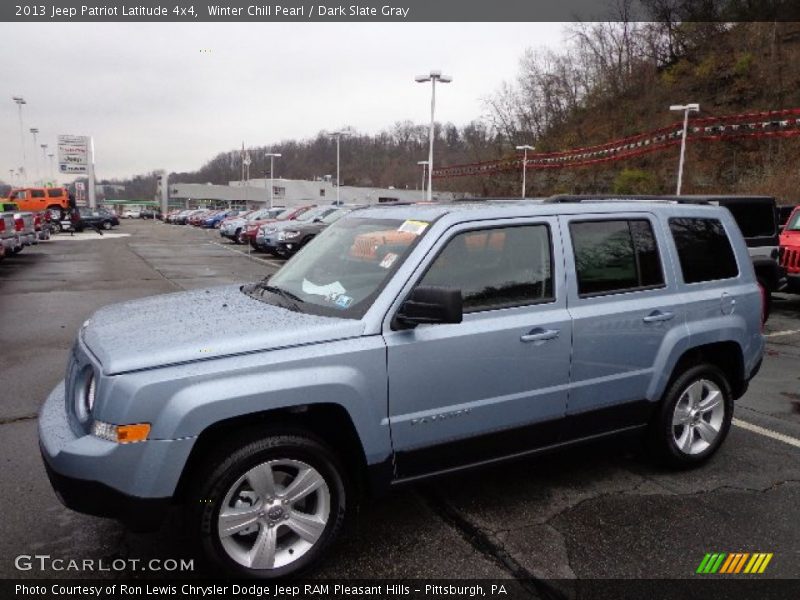 Winter Chill Pearl / Dark Slate Gray 2013 Jeep Patriot Latitude 4x4