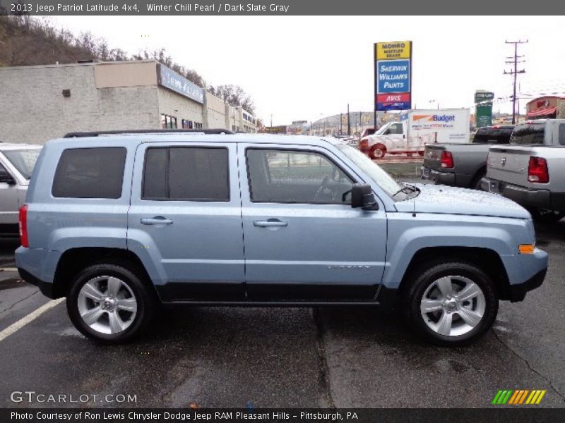 Winter Chill Pearl / Dark Slate Gray 2013 Jeep Patriot Latitude 4x4
