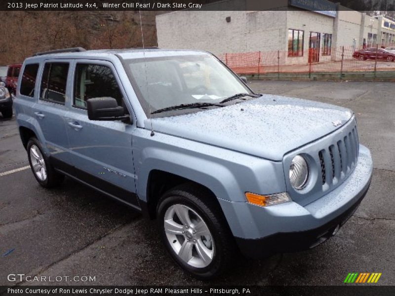 Winter Chill Pearl / Dark Slate Gray 2013 Jeep Patriot Latitude 4x4
