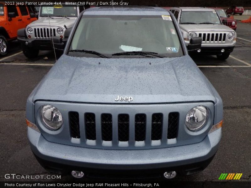 Winter Chill Pearl / Dark Slate Gray 2013 Jeep Patriot Latitude 4x4