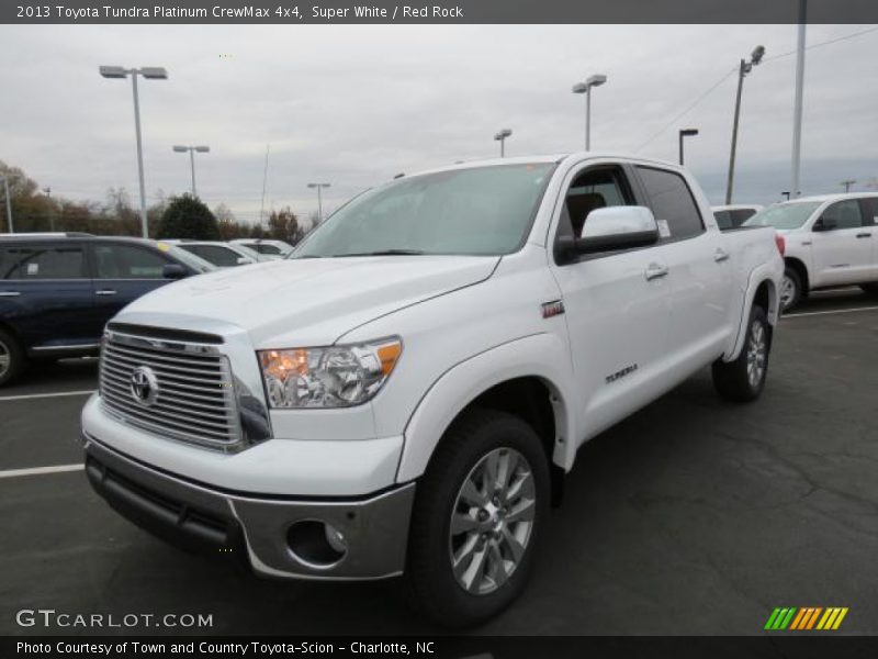 Super White / Red Rock 2013 Toyota Tundra Platinum CrewMax 4x4