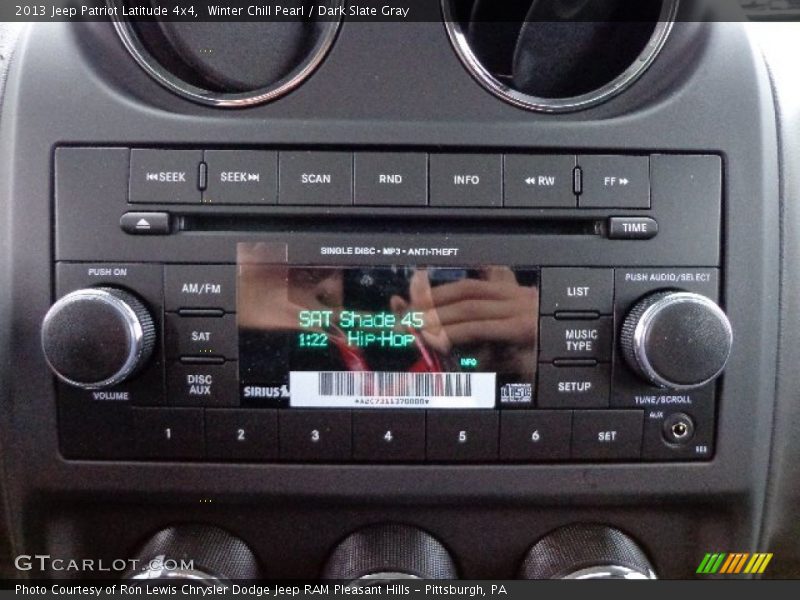 Winter Chill Pearl / Dark Slate Gray 2013 Jeep Patriot Latitude 4x4