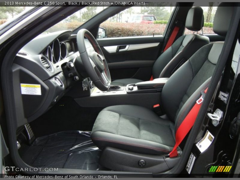  2013 C 250 Sport Black/Red Stitch w/DINAMICA Inserts Interior
