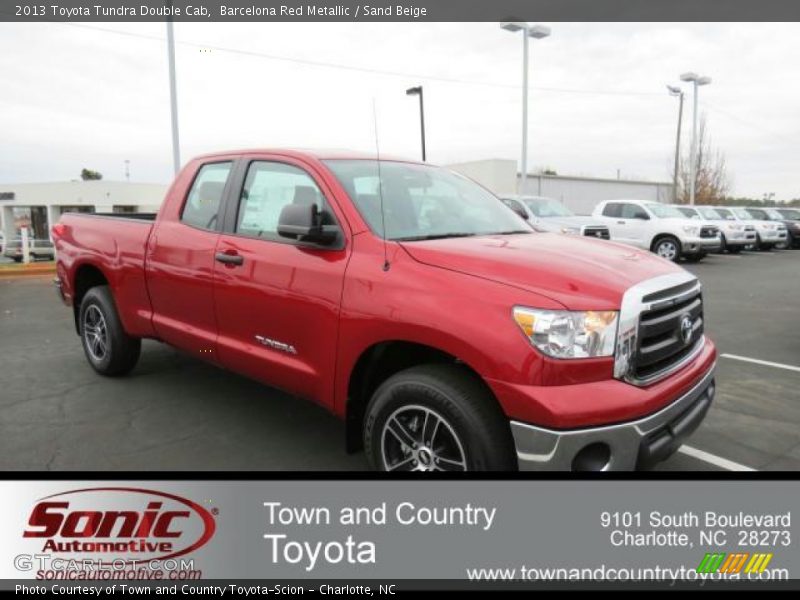 Barcelona Red Metallic / Sand Beige 2013 Toyota Tundra Double Cab