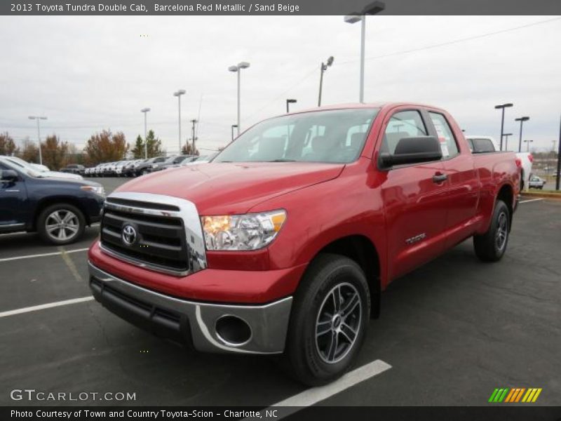 Barcelona Red Metallic / Sand Beige 2013 Toyota Tundra Double Cab