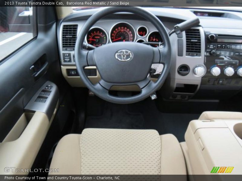 Barcelona Red Metallic / Sand Beige 2013 Toyota Tundra Double Cab