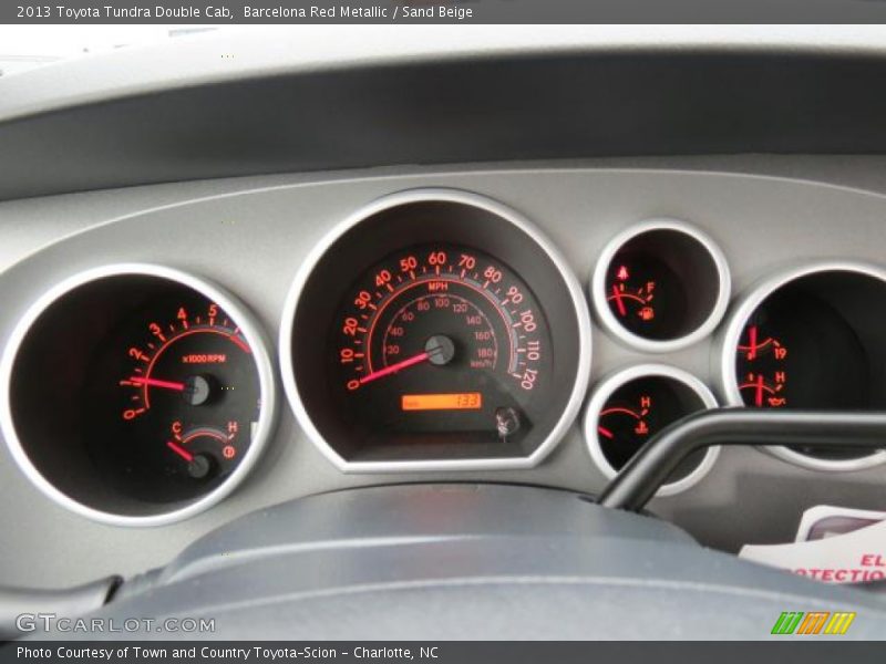 Barcelona Red Metallic / Sand Beige 2013 Toyota Tundra Double Cab