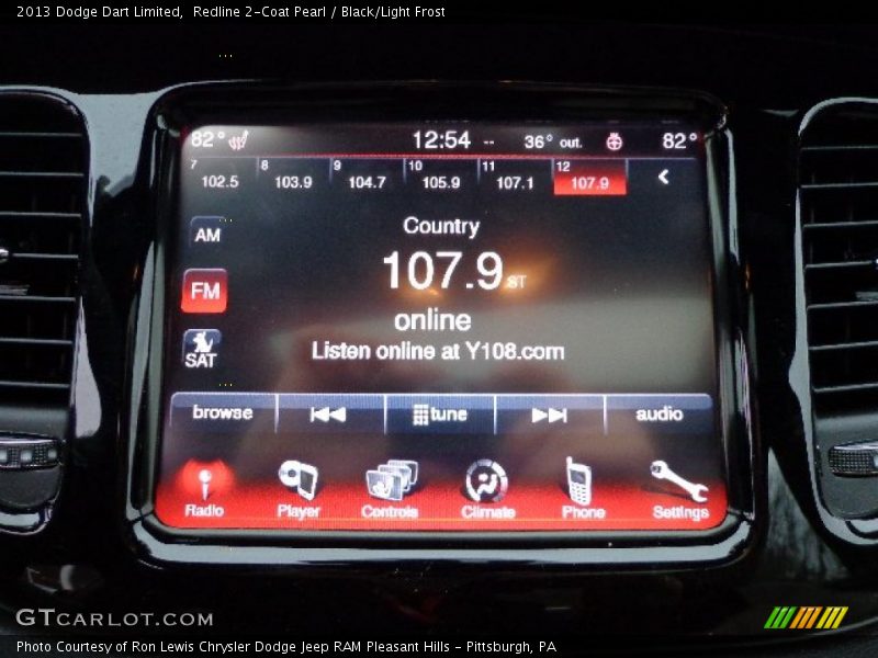 Redline 2-Coat Pearl / Black/Light Frost 2013 Dodge Dart Limited