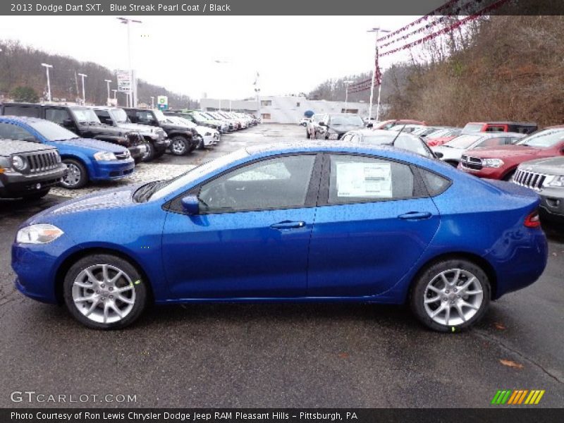 Blue Streak Pearl Coat / Black 2013 Dodge Dart SXT