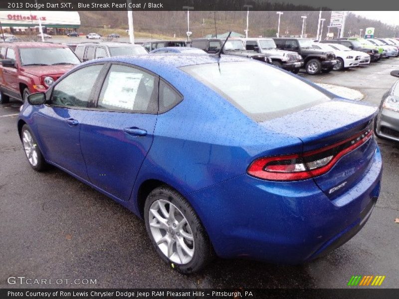 Blue Streak Pearl Coat / Black 2013 Dodge Dart SXT