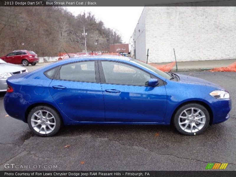 Blue Streak Pearl Coat / Black 2013 Dodge Dart SXT