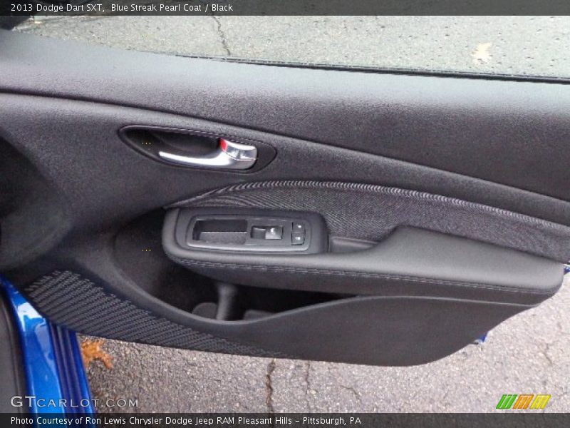 Blue Streak Pearl Coat / Black 2013 Dodge Dart SXT