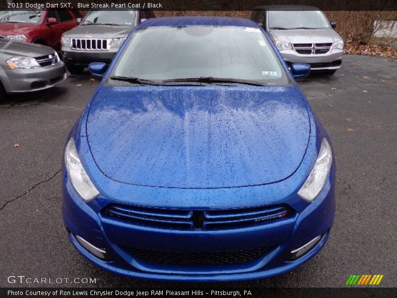 Blue Streak Pearl Coat / Black 2013 Dodge Dart SXT