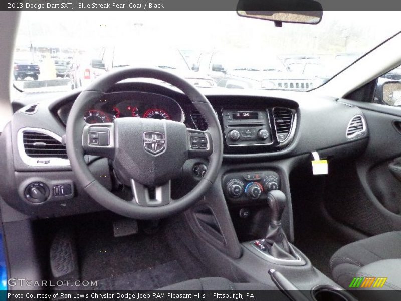 Blue Streak Pearl Coat / Black 2013 Dodge Dart SXT