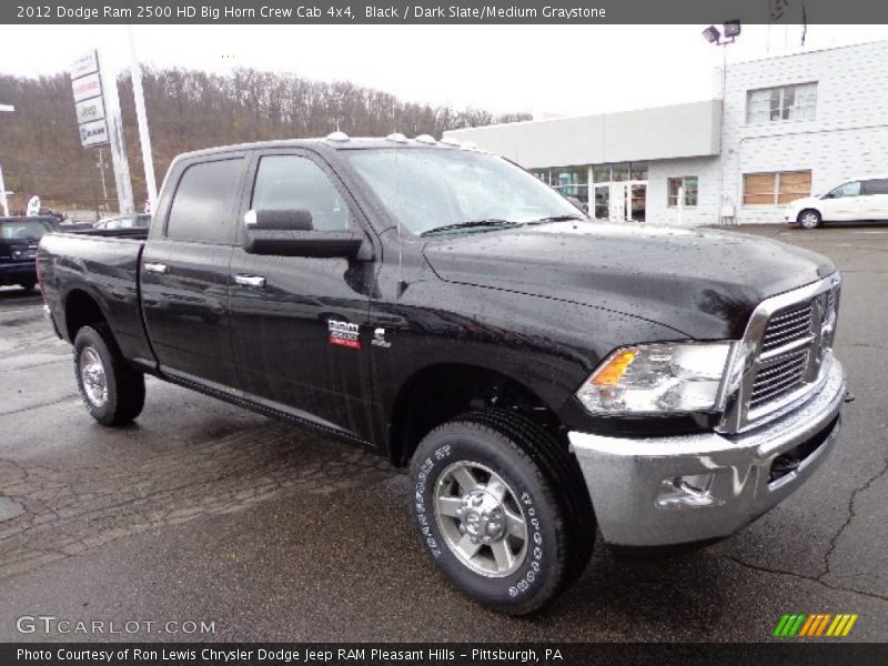 Black / Dark Slate/Medium Graystone 2012 Dodge Ram 2500 HD Big Horn Crew Cab 4x4
