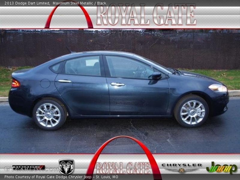 Maximum Steel Metallic / Black 2013 Dodge Dart Limited
