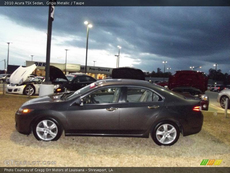 Grigio Metallic / Taupe 2010 Acura TSX Sedan