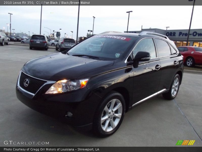 Obsidian Black / Black/Brown Walnut 2010 Lexus RX 350