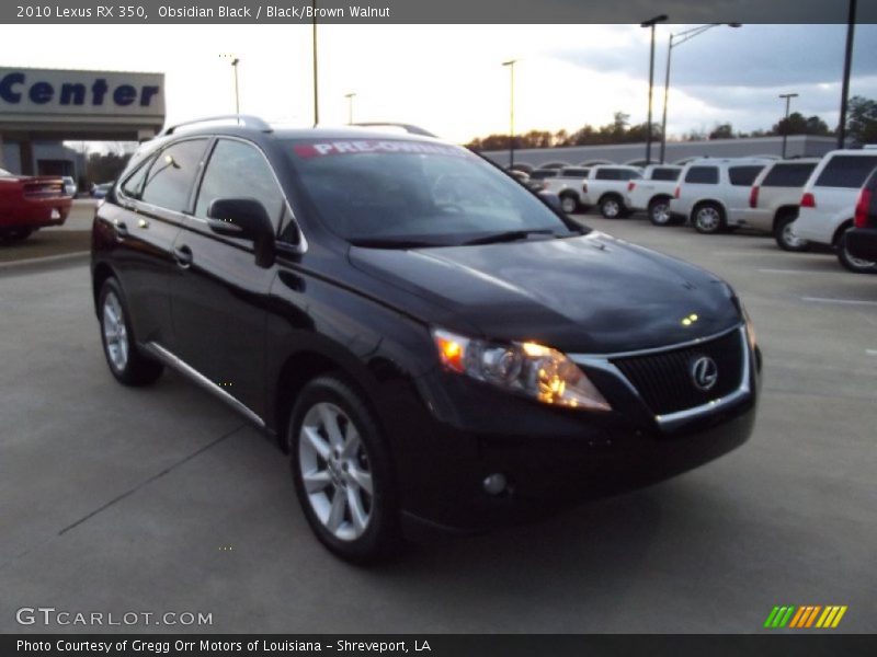 Obsidian Black / Black/Brown Walnut 2010 Lexus RX 350