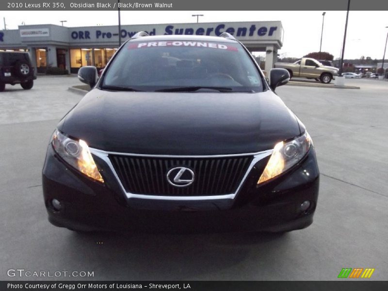 Obsidian Black / Black/Brown Walnut 2010 Lexus RX 350