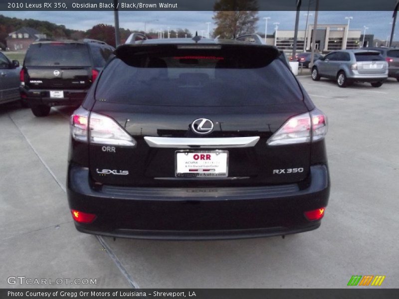 Obsidian Black / Black/Brown Walnut 2010 Lexus RX 350