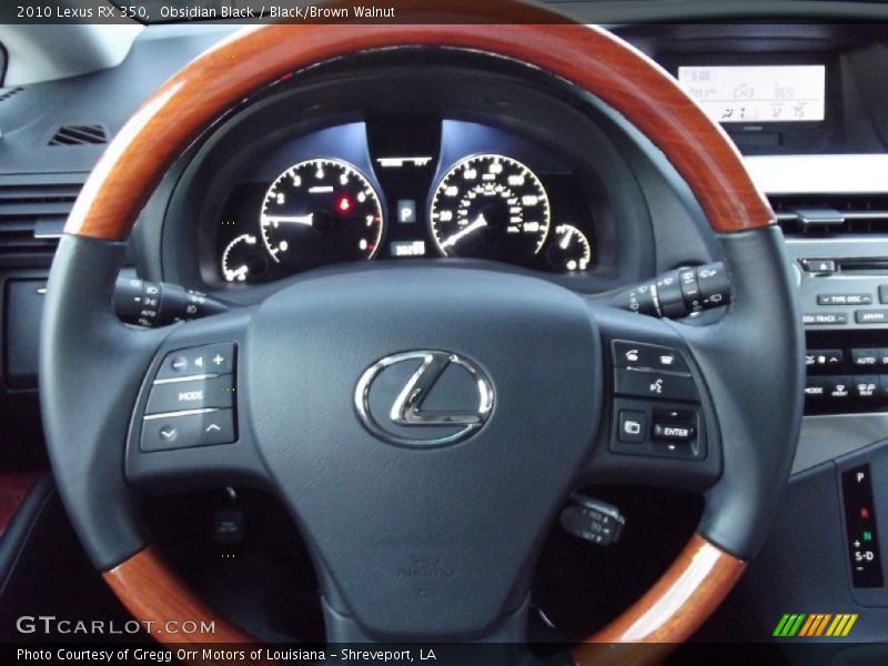 Obsidian Black / Black/Brown Walnut 2010 Lexus RX 350