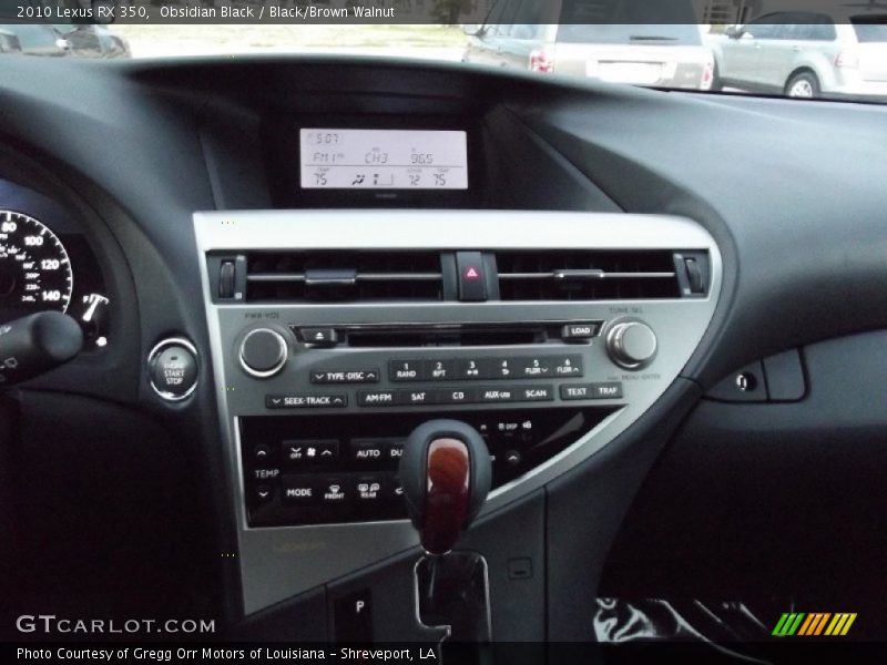 Obsidian Black / Black/Brown Walnut 2010 Lexus RX 350