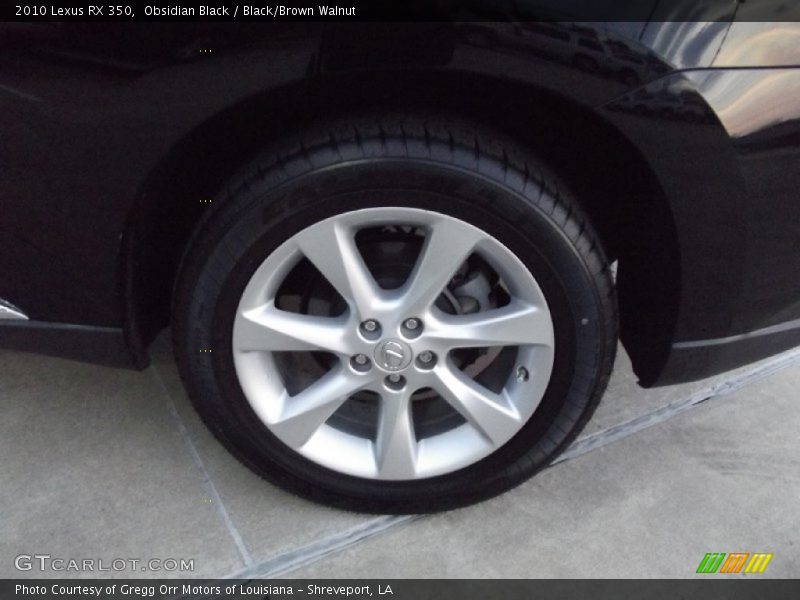 Obsidian Black / Black/Brown Walnut 2010 Lexus RX 350