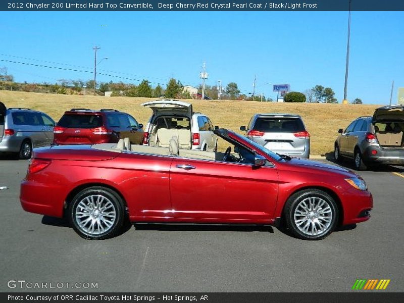 Deep Cherry Red Crystal Pearl Coat / Black/Light Frost 2012 Chrysler 200 Limited Hard Top Convertible