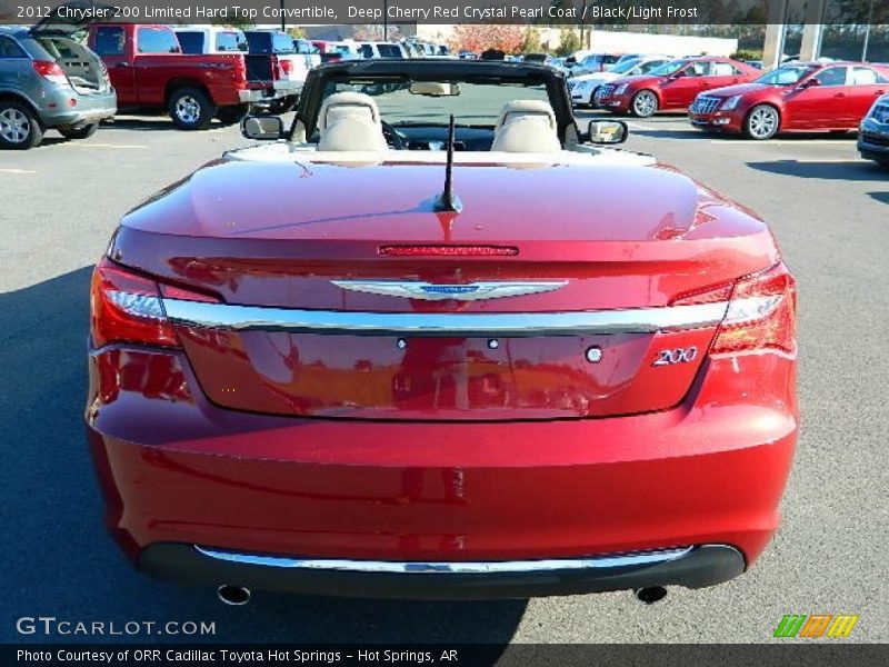 Deep Cherry Red Crystal Pearl Coat / Black/Light Frost 2012 Chrysler 200 Limited Hard Top Convertible