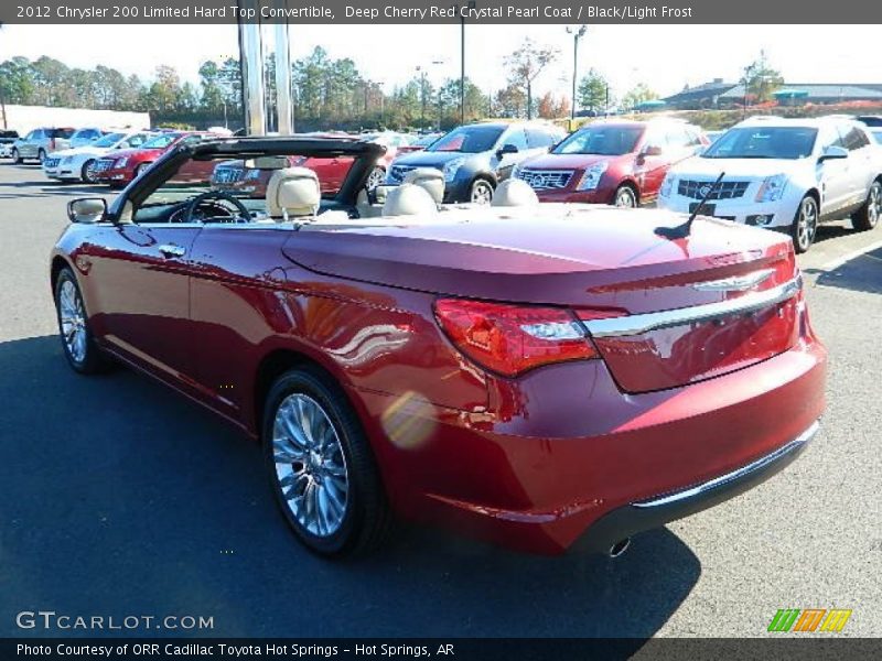 Deep Cherry Red Crystal Pearl Coat / Black/Light Frost 2012 Chrysler 200 Limited Hard Top Convertible