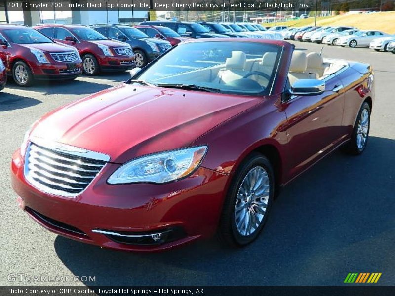 Deep Cherry Red Crystal Pearl Coat / Black/Light Frost 2012 Chrysler 200 Limited Hard Top Convertible
