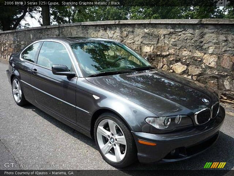 Sparkling Graphite Metallic / Black 2006 BMW 3 Series 325i Coupe