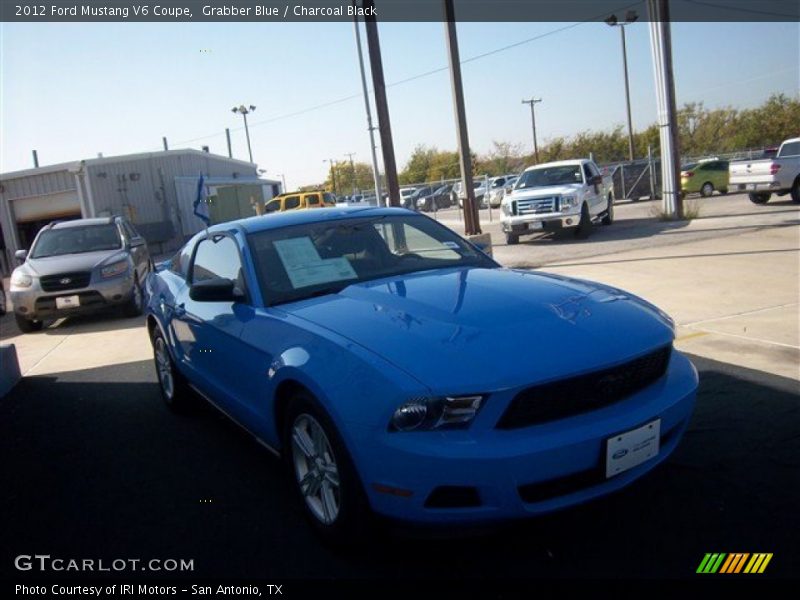 Grabber Blue / Charcoal Black 2012 Ford Mustang V6 Coupe