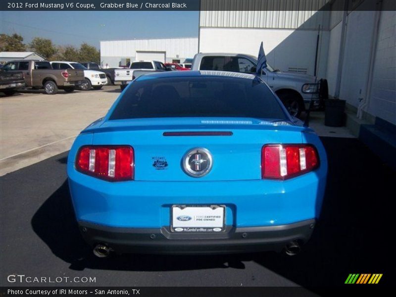 Grabber Blue / Charcoal Black 2012 Ford Mustang V6 Coupe